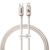 PD кабель Baseus Crystal Shine Series Fast Charging Data Cable Type-C to iP Lightning 20W 1.2m Pink CAJY001304