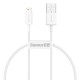 USB кабель Baseus Superior Series Fast Charging Data Cable USB to Lightning 2.4A 0.25m White (CALYS-02)