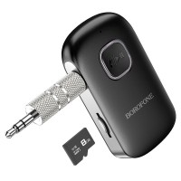 Автомобільний Bluetooth адаптер BOROFONE BC42 Car AUX BT receiver Black