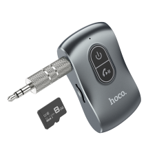 Автомобільний Bluetooth адаптер Hoco E73 Tour Car AUX BT Receiver BT5.0 Grey