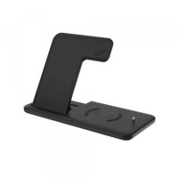 Зарядний пристрій 4 IN1 (2 iPhone, iWatch, AirPods) 15W FAST Black