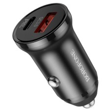 Автомобільний зарядний пристрій BOROFONE BZ18A 20W Black