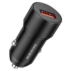 Автомобільний зарядний пристрій BOROFONE BZ19A Wisdom QC3.0 18W Black