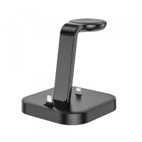 Беспровідний зарядний пристрій HOCO CW43 Graceful 3-in-1 (MagSafe/AppleWatch) charger Чорний