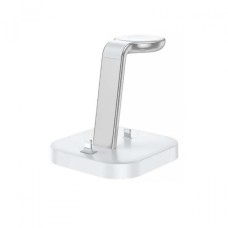 Беспровідний зарядний пристрій HOCO CW43 Graceful 3-in-1 (MagSafe/AppleWatch) charger Білий