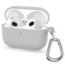 Чохол Airpods Pro 2 Case (Simple with carabine) Light Gray
