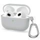 Чохол Airpods Pro 2 Case (Simple with carabine) Light Gray