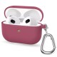 Чохол Airpods Pro 2 Case (Simple with carabine) Rose Red