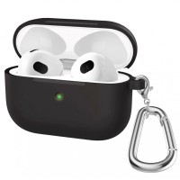 Чохол Airpods Pro 2 Case (Simple with carabine) Black