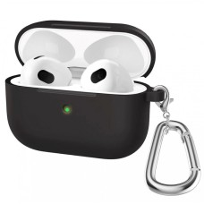 Чохол Airpods Pro 2 Case (Simple with carabine) Black