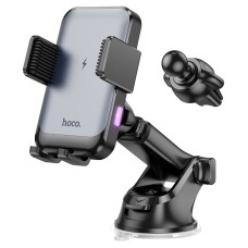 Автомобільний тримач із бездротовою зарядкою Hoco HW9 Climber smart wireless charging car holder 15W Black