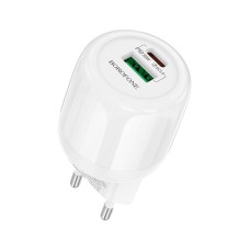 Мережевий зарядний пристрій Borofone BA94A Lustrous charger 30W White