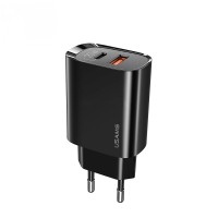 Мережевий зарядний пристрій USAMS T35 US-CC121 Fast charger 20W Black