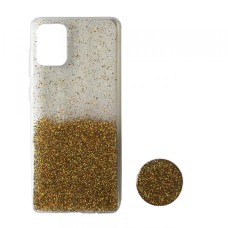 Силікон Fashion popsoket для Samsung A71 (A715) gold
