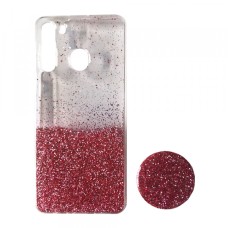 Силікон Fashion popsoket для Samsung A21 (A215) light pink