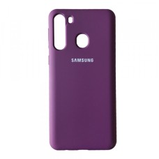 Чохол Silicone Case Full для Samsung A21 (A215) Grape