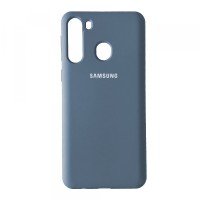 Чохол Silicone Case Full для Samsung A21 (A215) Lavander Grey