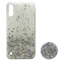 Силікон блискітки+popsoket для Samsung M10 (M105) white