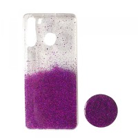 Силікон Fashion popsoket для Samsung A21 (A215) violet