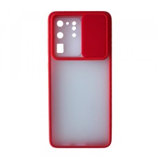 Накладка Camera Matte Case Samsung S20 Ultra red