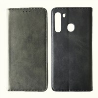 Чохол книжка Black TPU Magnet для Samsung A21 (A215) Gray