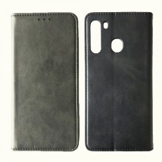 Чохол книжка Black TPU Magnet для Samsung A21 (A215) Gray