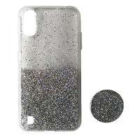Силікон Fashion popsoket для Samsung A01 (A015) silver