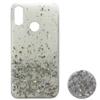Силікон блискітки+popsoket для Xiaomi Redmi Note 6 PRO white