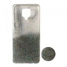 Силікон Fashion popsoket для Xiaomi Redmi Note 9S/9Pro silver