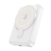 Повербанк портативний акумулятор Power Bank Hoco Q11 Expressar MagSafe магнітний 3in1 20W 10000 mAh White