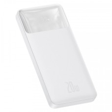 Повербанк портативний акумулятор Power bank Baseus Bipow Digital Display 20W 10000 mAh White PPBD050502