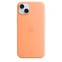 Чохол Silicone Case with MagSafe for iPhone 15 Plus Orange Sorbet