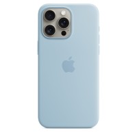 Чохол Silicone Case with MagSafe for iPhone 15 Pro Max Light Blue