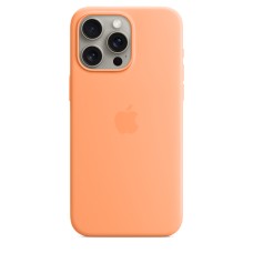 Чохол Silicone Case with MagSafe for iPhone 15 Pro Max Orange Sorbet