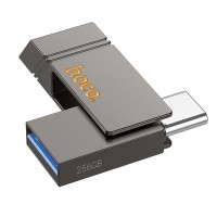 Флеш накопичувач USB HOCO UD14 Clever USB3.2 Type-C mini flash drive 256GBmetal gray