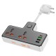 Мережевий подовжувач фільтр HOCO AC12A Reise 2-position expansion socket (PD30W/1C3A) (EU) Black