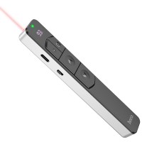 Лазерна указка HOCO GM202 Smart PPT page turning pen 2.4G 100m Type-C LCD 8H silver
