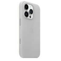 Чохол для iPhone 16 Leather with MagSafe Light Gray