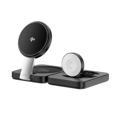 Бездротова зарядка WiWU Wi-W028 3 in 1 Magnetic Wireless Charging Stand with Led Indicator and Fast Charging