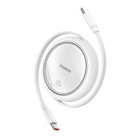 Кабель Baseus Free2Draw Mini Retractable Charging Type-C to Type-C 100W 5A 1m White P10364500211-00