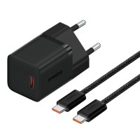Мережевий зарядний пристрій Baseus GaN5 Fast Charger (mini) Cable Type-C to Type-C 100W 30W Black P10110902113-00