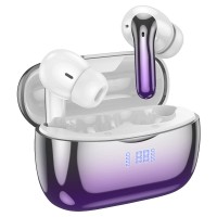 Бездротові Bluetooth навушники HOCO EQ16 Shine true wireless ANC+ENC BT 5.3 Purple Glaze