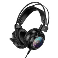 Дротові навушники HOCO W110 Resource gaming headphones USB+AUX Black