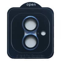 Захисне скло Camera METAL for iPhone 16 / iPhone 16 Plus blue