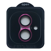 Захисне скло Camera METAL for iPhone 16 / iPhone 16 Plus rose red