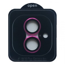 Захисне скло Camera METAL for iPhone 16 / iPhone 16 Plus rose red