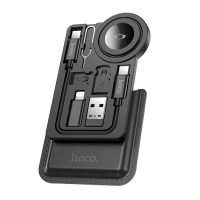 Бездротовий зарядний пристрій Hoco CW58 Multifunctional iWatch wireless charger Black
