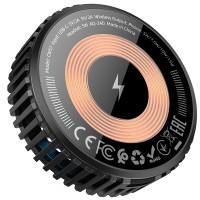 Бездротовий зарядний пристрій Hoco CW57 Air-cooled 15W magnetic wireless fast charger Black