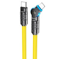 PD Кабель HOCO U118 Triumph PD rotating charging data cable Type-C Lightning Yellow