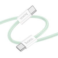 Кабель HOCO X104 Source charging data cable Type-C to Type-C 60W 2m Green